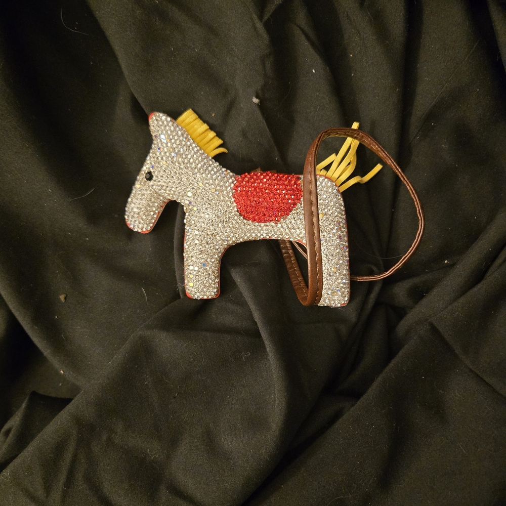 Glittering Horse-Shaped Kids Bag Accessory